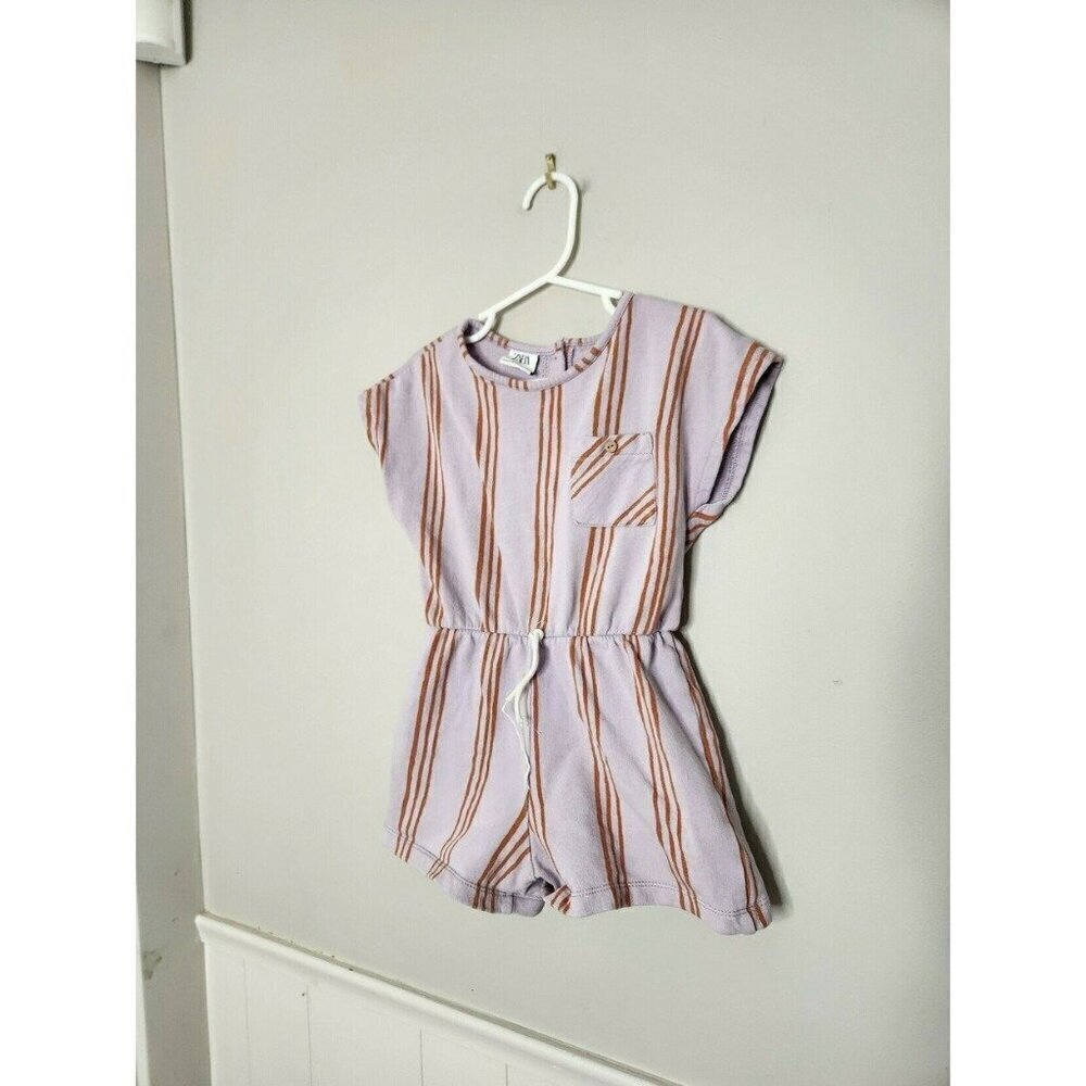 ZARA Purple Stripe Romper